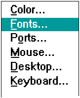 Menufonts